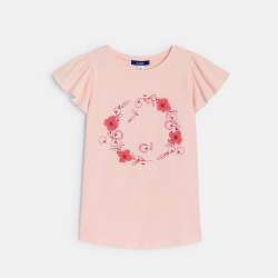 تي شيرت مطرز بأكمام فراشة...